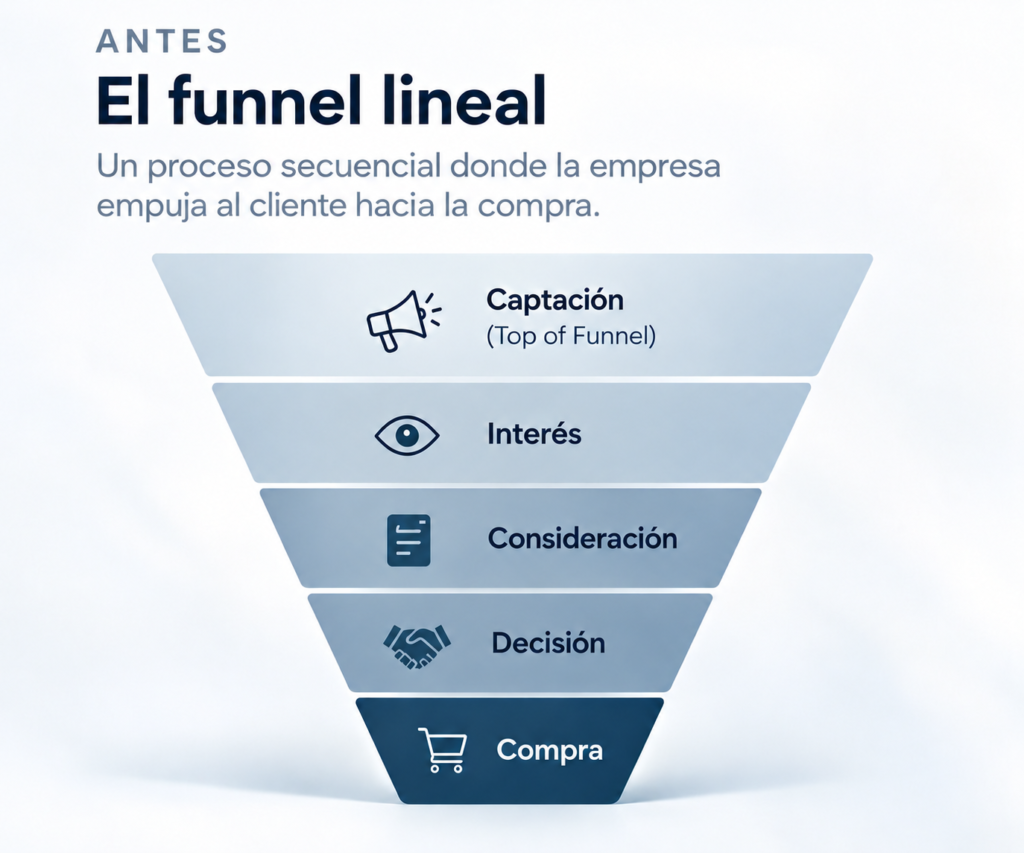 Funnel lineal antes de la compra
